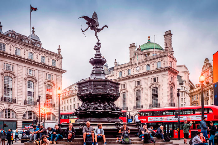 Piccadilly Circus London England Artist Yinka Ilori Transforms