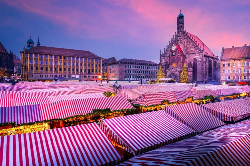 Christkindlesmarkt, Nuremberg, Germany, one of the oldest Christmas markets.