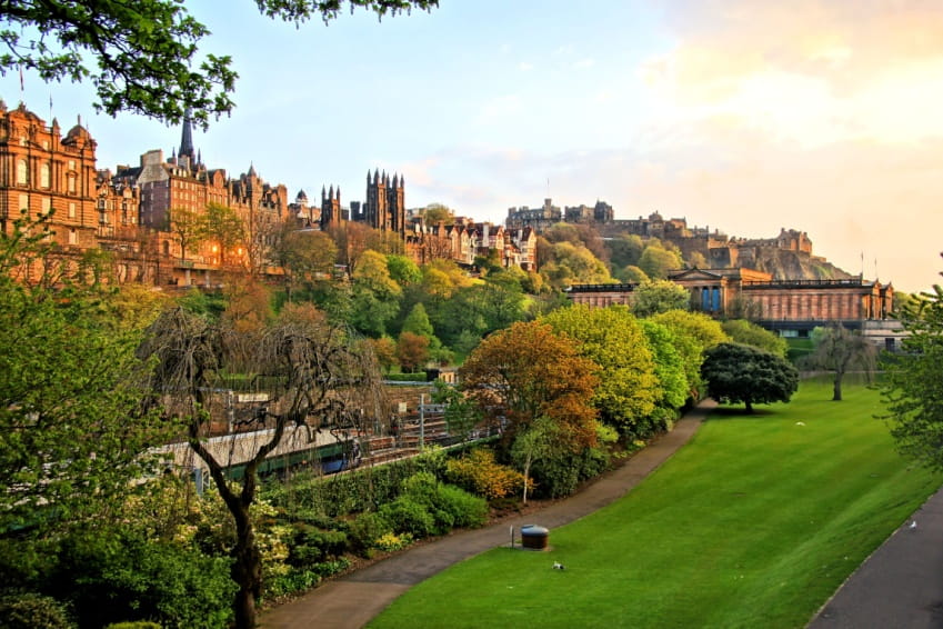 Lush green space in Edinburgh, a city with more trees per person than anywhere else in the UK.